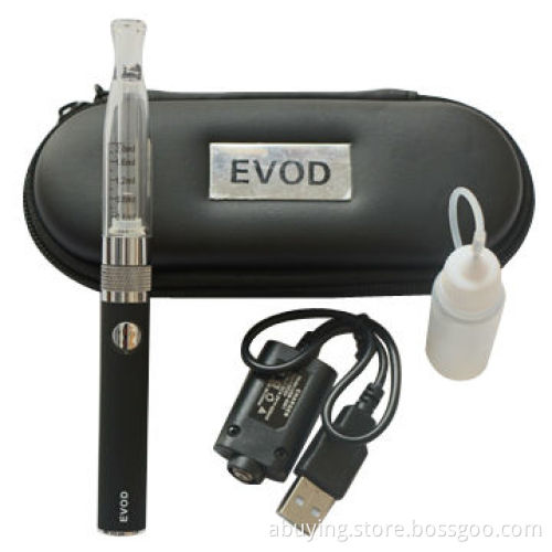 Rechargeable Ego Electronic Cigarette Evod Battery, No Wick Atomizer, with Zipper Case